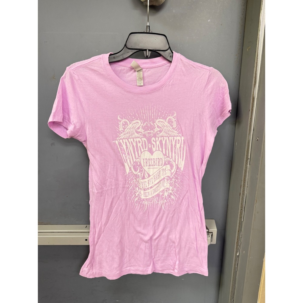 Lynyrd Skynyrd Freebird Pink Graphic T-Shirt Womens Medium Next Level Apparel
